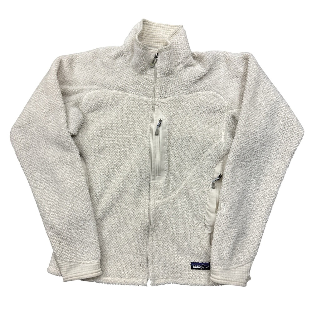 Patagonia Womens R2 Jacket Cream Full Zip Polartec Fleece Deep Pile
